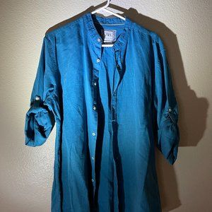 Zara Mandarin Collar Oxford Shirt